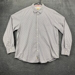Tommy Bahama Jeans Button Down Shirt‎ Dobby Pattern Long Sleeve XL